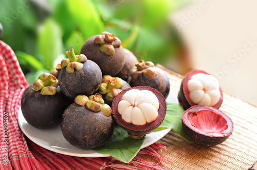 Mangosteen Queen of fruit in Thailand, selective focus