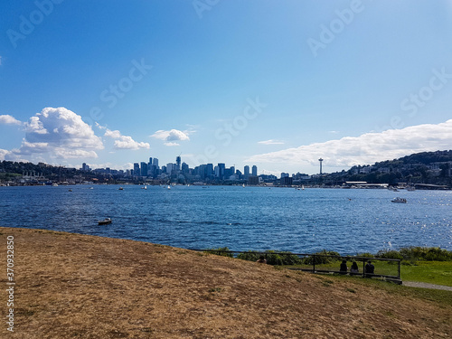 Panorama on Seattle shot from Gas Works Park on a sunny summer day. © Jarmo