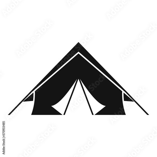 Survival tent icon. Simple illustration of survival tent vector icon for web design isolated on white background