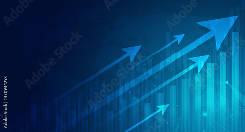 Business candle stick graph chart of stock market investment trading, Bullish point, Bearish point. trend of graph vector design.