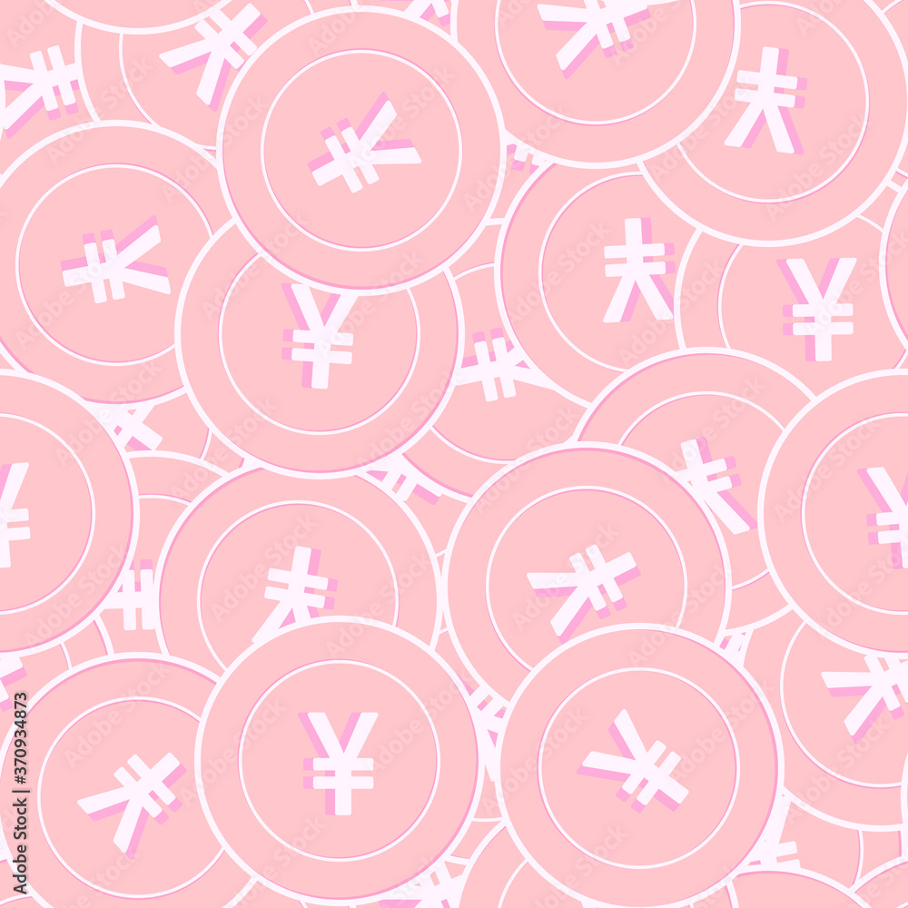 Chinese yuan copper coins seamless pattern. Origin Chinese yuan copper coins seamless pattern. Origin