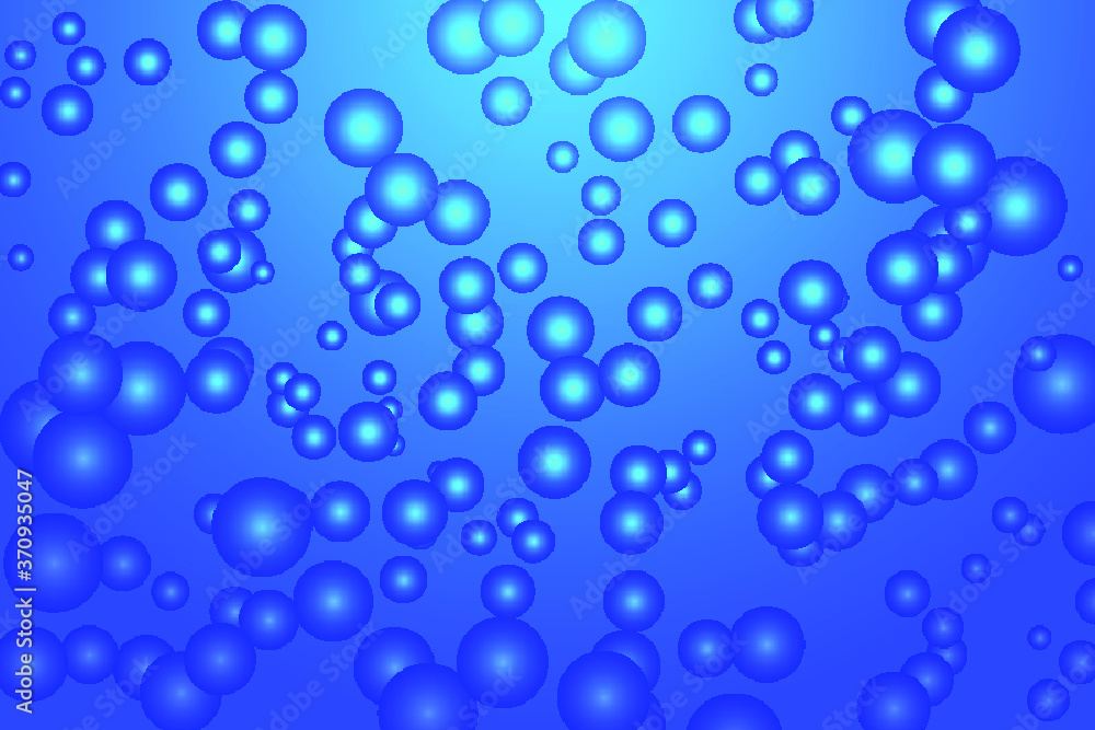 Undersea vector texture. Blue underwater fizzing air bubbles. Vector illustration EPS10