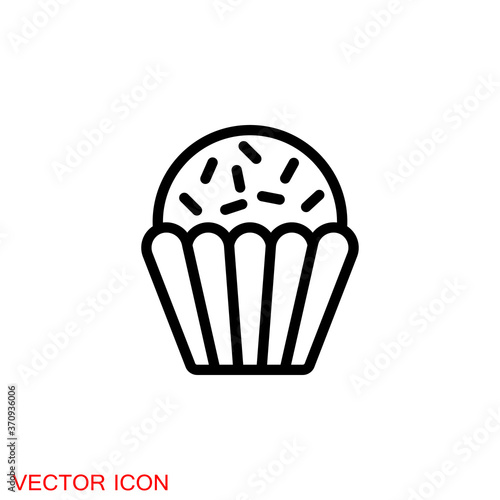 Brigadeiro icon vector. Brazilian sweet brigadier design illustration.