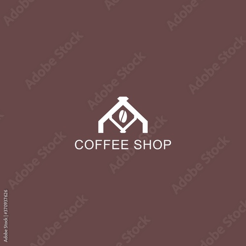 Real estate concept. Coffee shop logo. Simple natural home logo design, cafe or restaurant logo, coffee and tea shop for business.