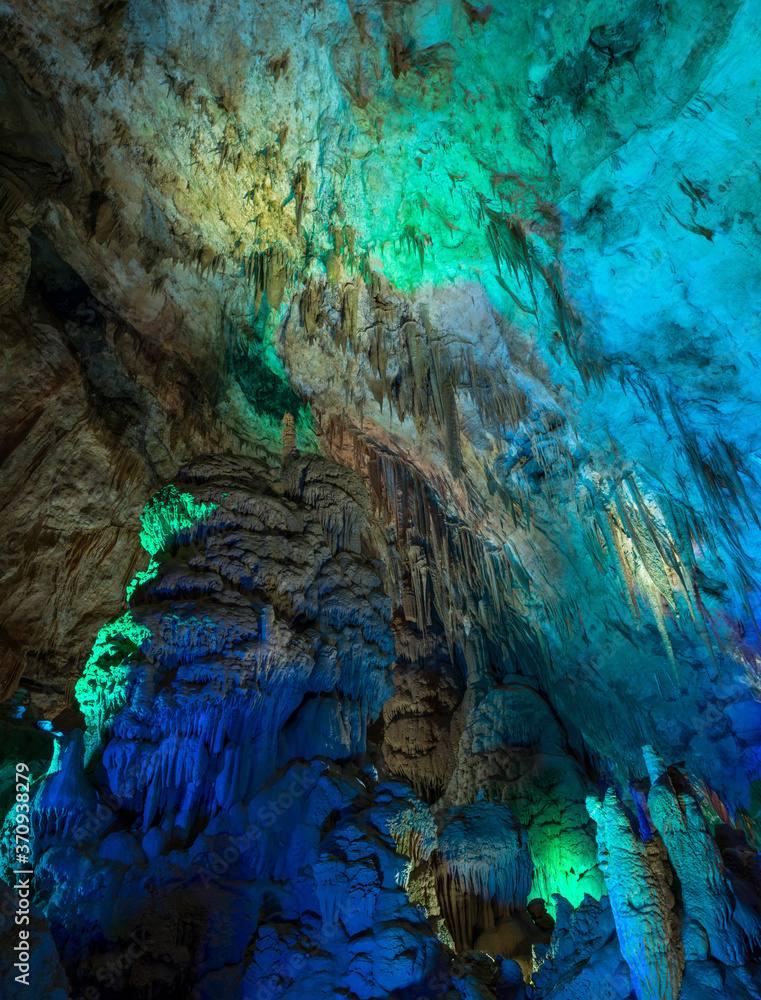 Fototapeta premium Prometheus Cave located in Imereti region of Georgia country located at the crossroads of Western Asia and Eastern Europe in the Caucasus region of Eurasia