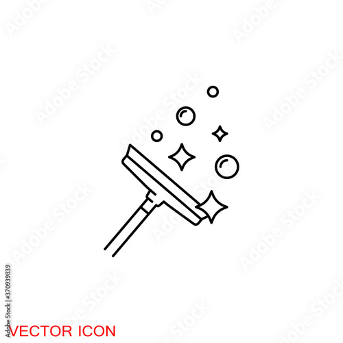 Cleaning icon. Industrial Cleaning Services Risky Cleaner