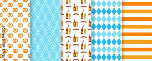 Fotografie, Obraz Oktoberfest seamless pattern