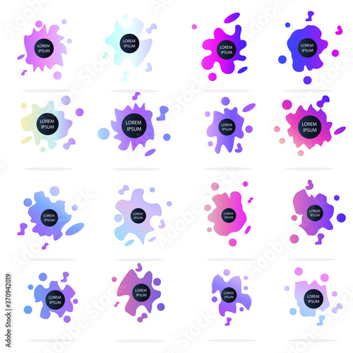 Wallpaper Mural Set of modern abstract graphic elements. Gradient abstract banners with different shapes. Template for the design, logo, flyer banner, presentation. Vector illustration

 Torontodigital.ca