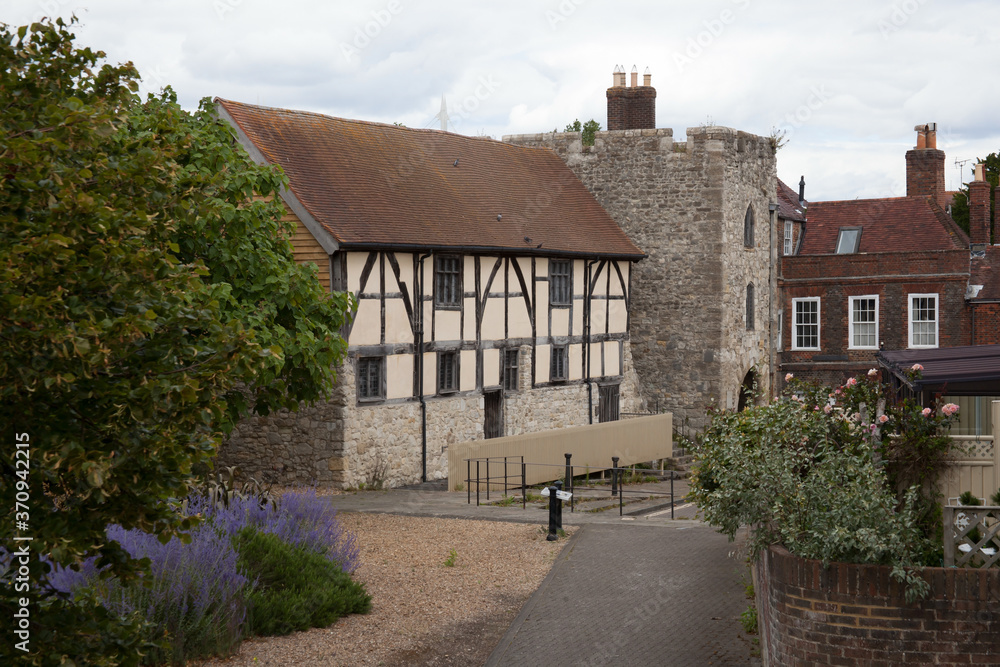 The Westgate Hall and Town Wall in Southampton, Hampshire in the UK