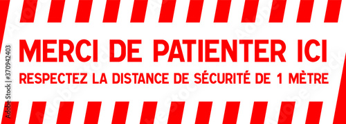Panneau zone de sécurité / zone de confidentialité / COVID 
