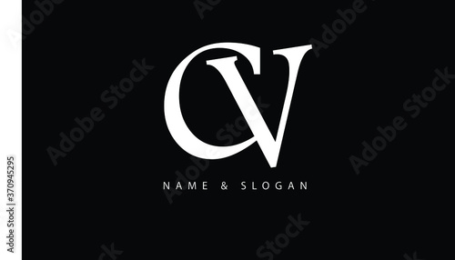 CV, VC, C, V abstract letters logo monogram
