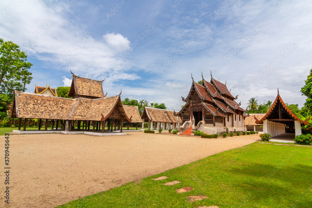 Wat Ton Kain or Ton Kain temple ( Wat Intrarawat ),Ancient temple ,a wooden chapel , Chiangmai, Thailand
