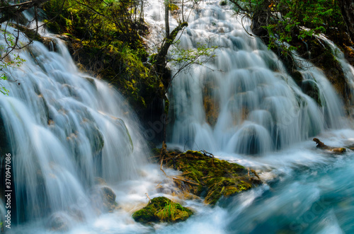 Water flowing in Jiuzhaigou National Park