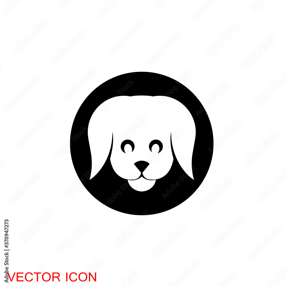 Dog icon. Vector element for your design Dog icon. Vector element for your design