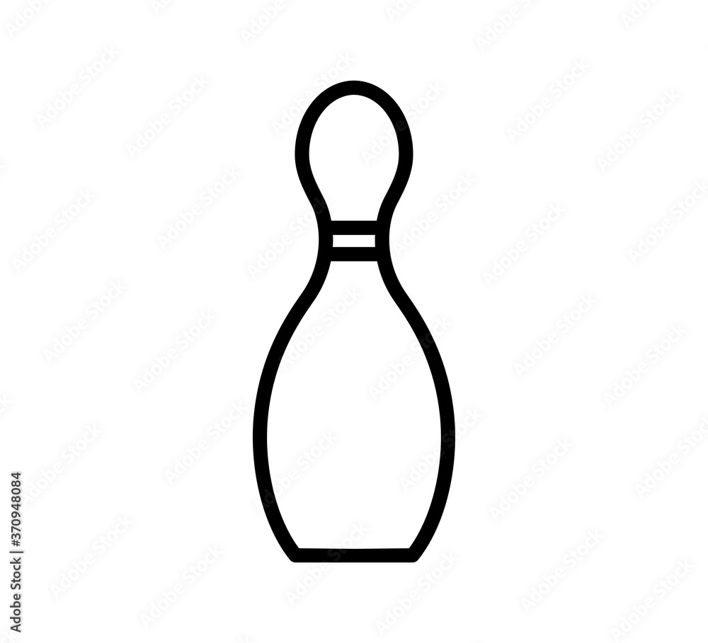 Pin bowling icon vector logo design template flat style Pin bowling icon vector logo design template flat style