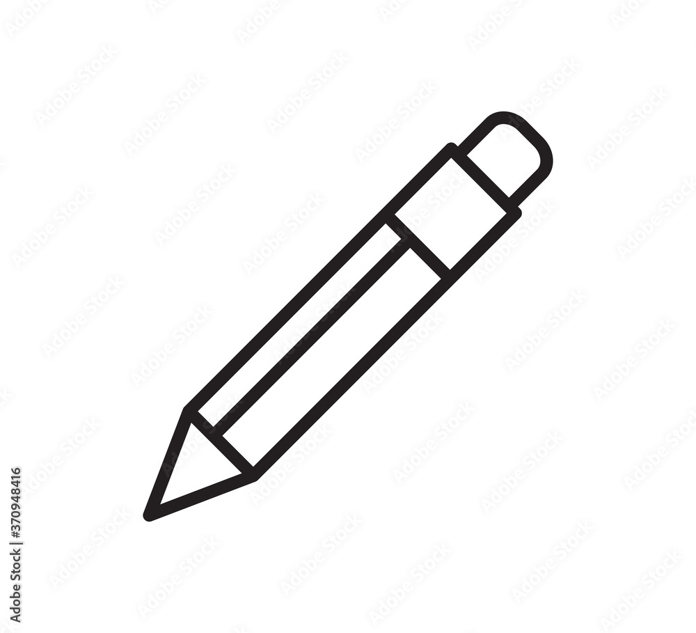 Pencil icon vector logo design template