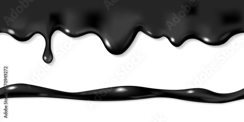 Seamless dripping black liquid