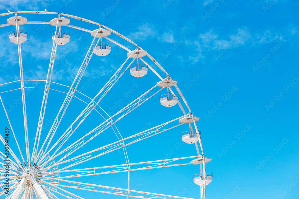 Ferris Wheel with Blue Sky and clouds Ferris Wheel with Blue Sky and clouds