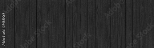 Panorama of Wood plank black timber texture background.Vintage table plywood woodwork hardwoods