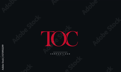 TOC Letter Business Logo Design Alphabet Icon Vector Symbol
