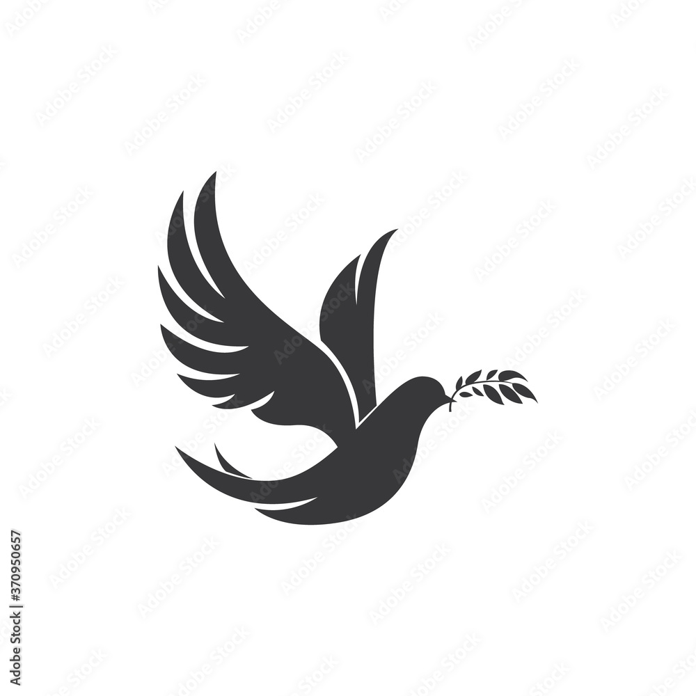flying dove icon logo flying dove icon logo