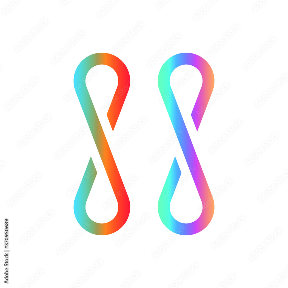 Letter S gradient logo. Minimal letter s icon. Stock vector illustration. Letter S gradient logo. Minimal letter s icon. Stock vector illustration.