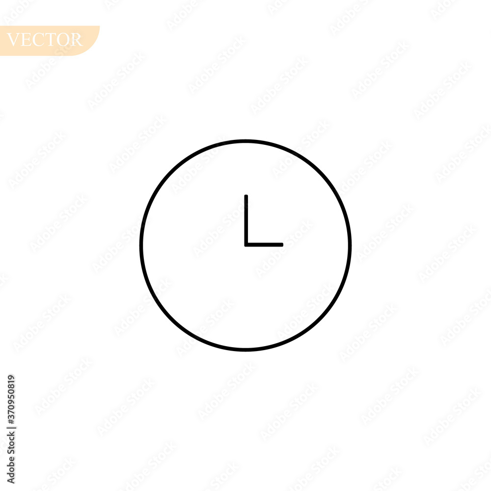 Clock icon. Clock Time symbol flat style. design web site icon, logo, app, UI. Illustration - Vector. Clock icon. Clock Time symbol flat style. design web site icon, logo, app, UI. Illustration - Vector.