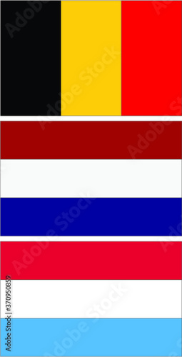 flags of benelux countries