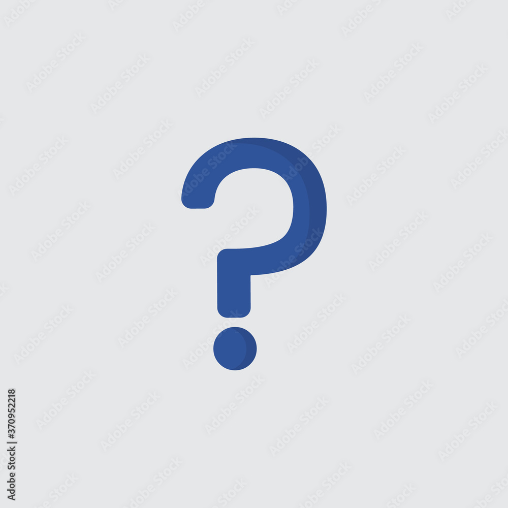 Question icon vector illustration in flat style Question icon vector illustration in flat style