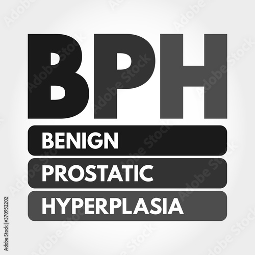 BPH - Benign Prostatic Hyperplasia acronym, medical concept background