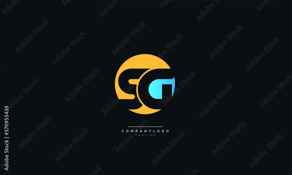 Fototapeta premium SG Letter Business Logo Design Alphabet Icon Vector Symbol