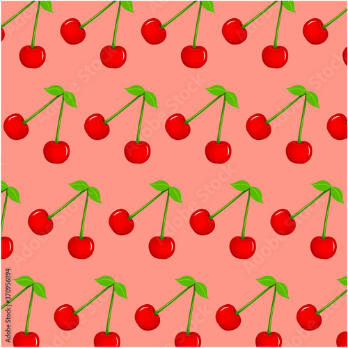 seamless pattern with cherries