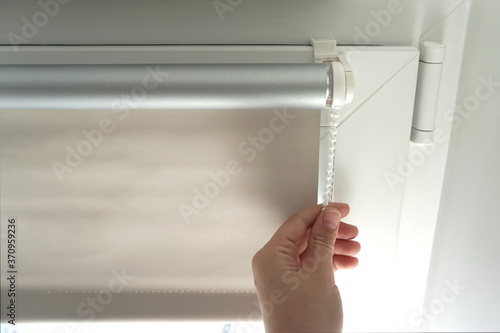 blackout roller blinds on the window