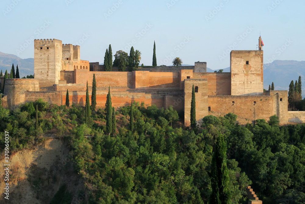Alcazaba, militar fortress in the Alhambra palace, Spain