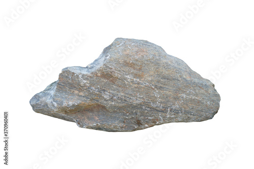 gneiss and schist rock isolated on a white background. metamorphic rock. © Montree