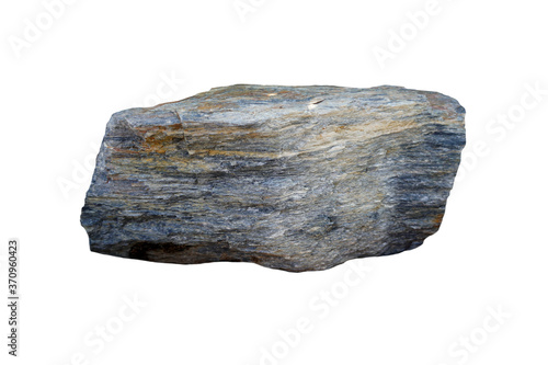 gneiss and schist rock isolated on a white background. metamorphic rock. photo