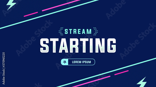 Stream Starting Background, Geometric Vector Illustration Background