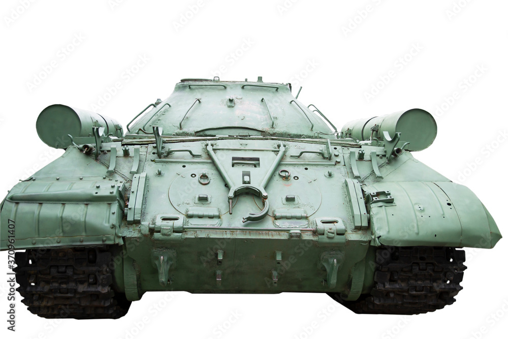 back of Russian tank iosif stalin 2 on a white background, weapons and fighting. back of Russian tank iosif stalin 2 on a white background, weapons and fighting.