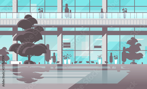 modern hospital building exterior empty no people medical clinic center medicine healthcare concept horizontal vector illustration