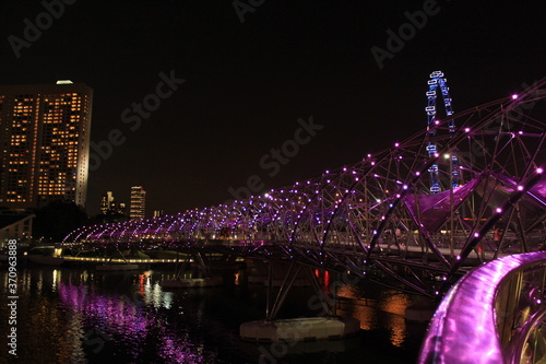 ADN bridge ligthed in Singapore photo