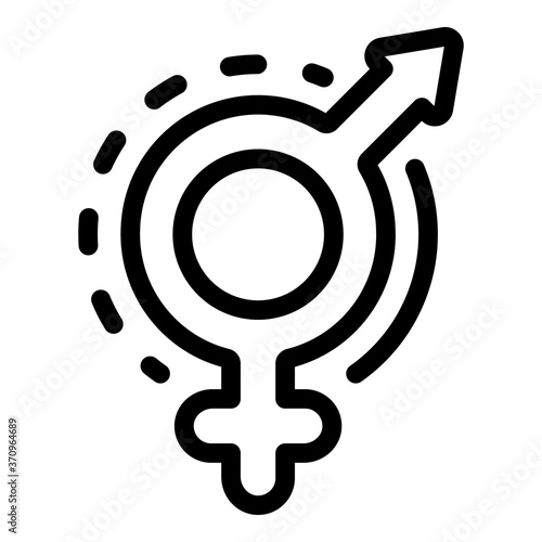 Equal empowerment icon. Outline equal empowerment vector icon for web design isolated on white background