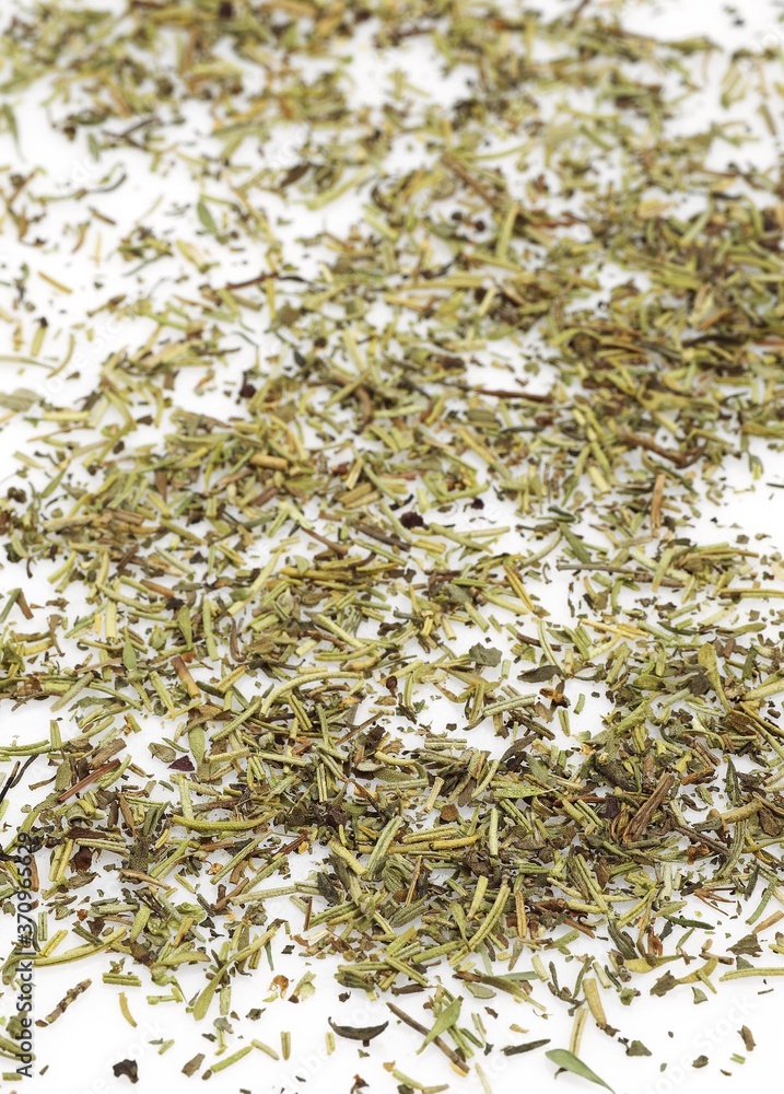 Herbes de Provence or Provencal Hers against White Background Herbes de Provence or Provencal Hers against White Background