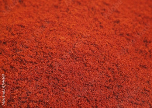 Leinwand Poster Paprika Powder, capsicum annuum, Close up of Spice