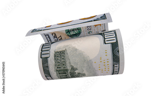 New Dollar, New American Dollar, Curled Banknote Money, 3D Render