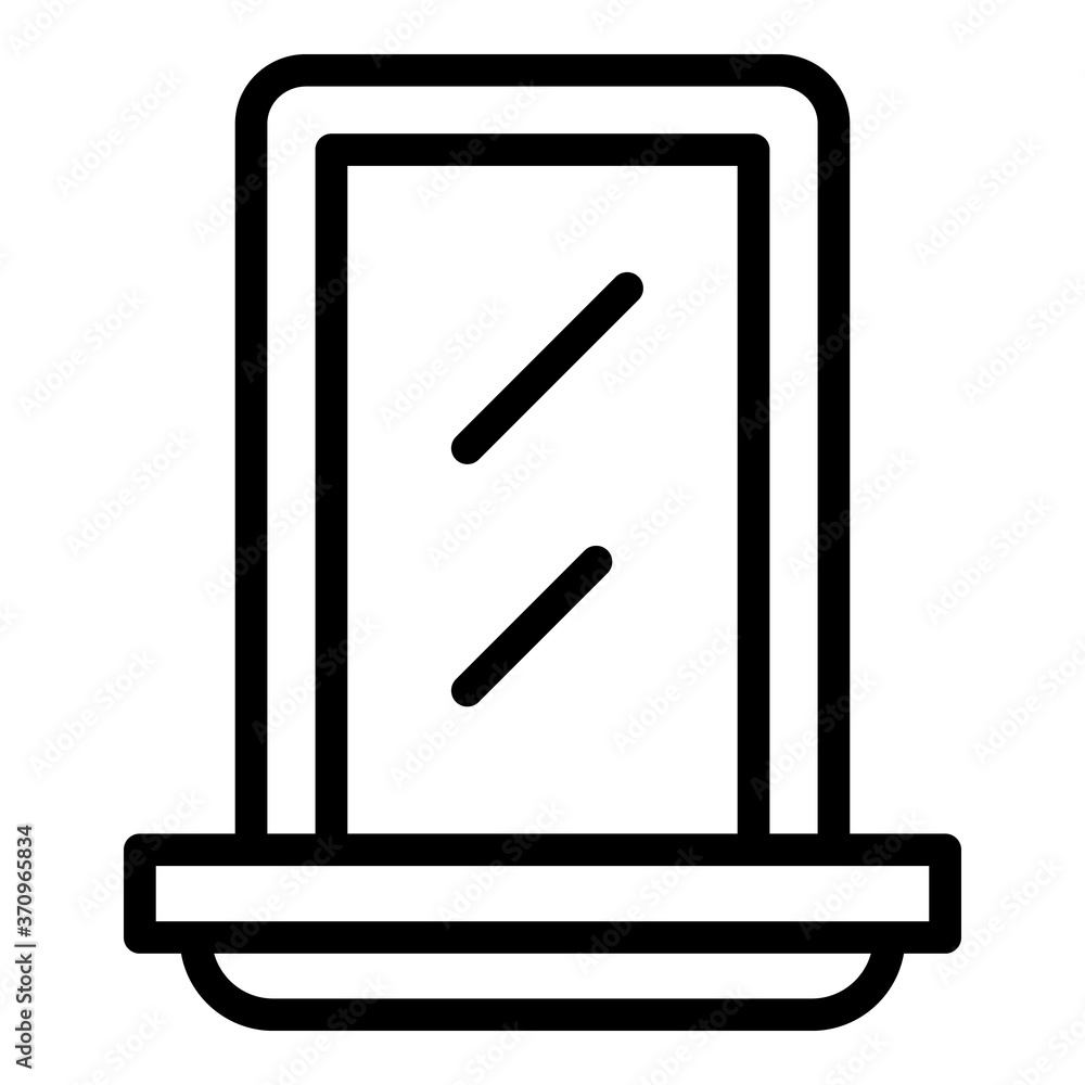 Room mirror icon. Outline room mirror vector icon for web design isolated on white background Room mirror icon. Outline room mirror vector icon for web design isolated on white background