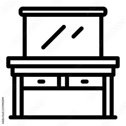 Dressing room furniture icon. Outline dressing room furniture vector icon for web design isolated on white background