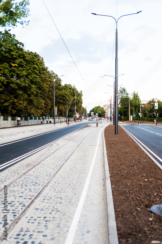 New urban road infrastructure in the modern city