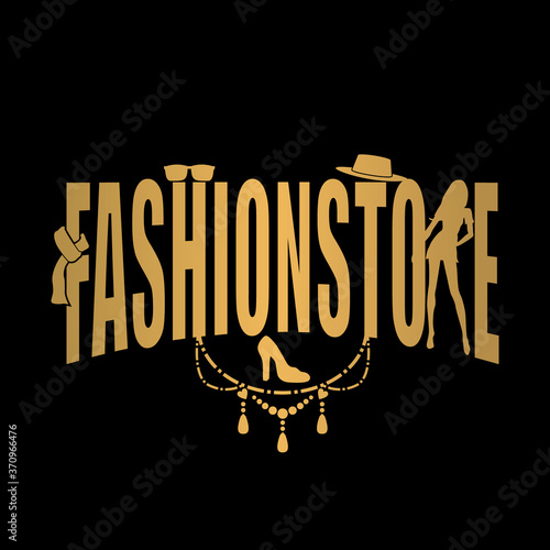 fashion store logo creative concept