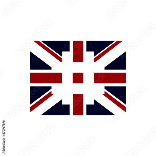 creative hashtag in UK flag logo