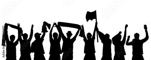 Photography Silhouette von jubelnden Fans mit schwarzer Farbe